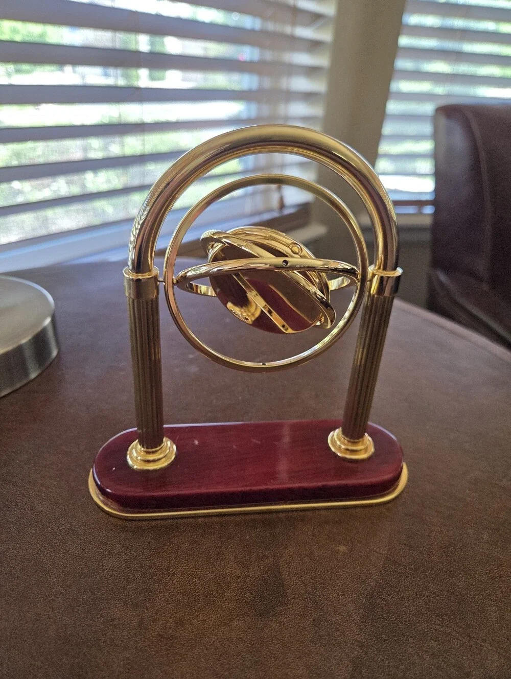 Howard Miller Maritime Gimbal Clock With Rosewood Base